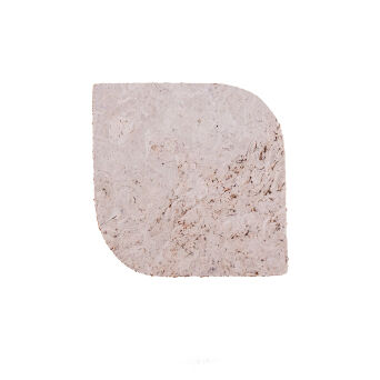 Podkładka korkowa łezka mała 10 cm light grey- komplet 6szt.