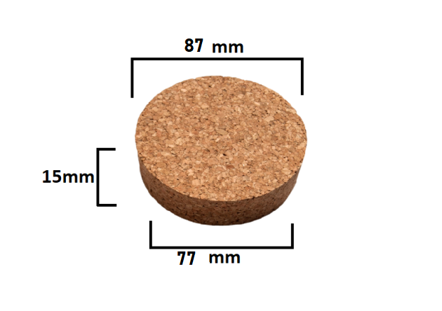 Zatyczka korkowa, korek do słoi stożkowy 15x87/77 mm