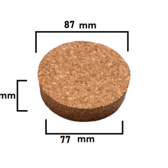 Zatyczka korkowa, korek do słoi stożkowy 15x87/77 mm