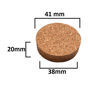 Korek stożkowy, zatyczka 20x41/38mm