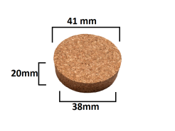 Korek stożkowy, zatyczka 20x41/38mm