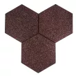 Samoprzylepny Sześciokąt 300 mm x 250 mm x 7 mm negro