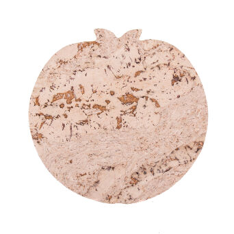 Podkładka korkowa jabłuszko  20 cm decorative cream- komplet 4szt.
