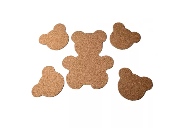 Podkładka korkowa  Miś komplet 2+4  3mm