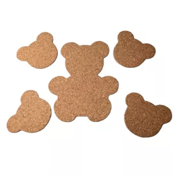 Podkładka korkowa  Miś komplet 2+4  3mm