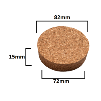 Korek do słoi stożkowy 82x72x15mm