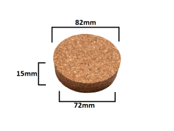 Korek do słoi stożkowy 82x72x15mm