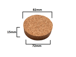 Korek do słoi stożkow , zatyczka 15x82/72mm
