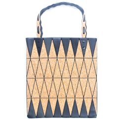 Geometryczna torba korkowa na zakupy