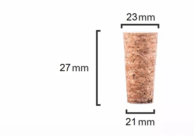 Korek stożkowy 27x23/21 mm