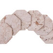 Podkładka korkowa sześciokąt mała 10 cm light grey- komplet 6szt.