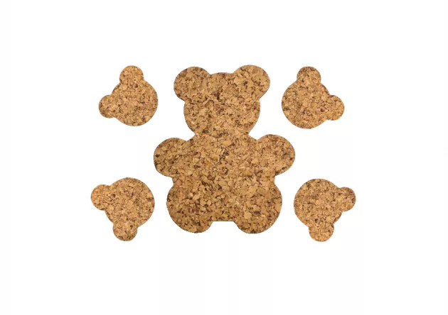 Podkładka korkowa decorative Miś kpl. 2+4