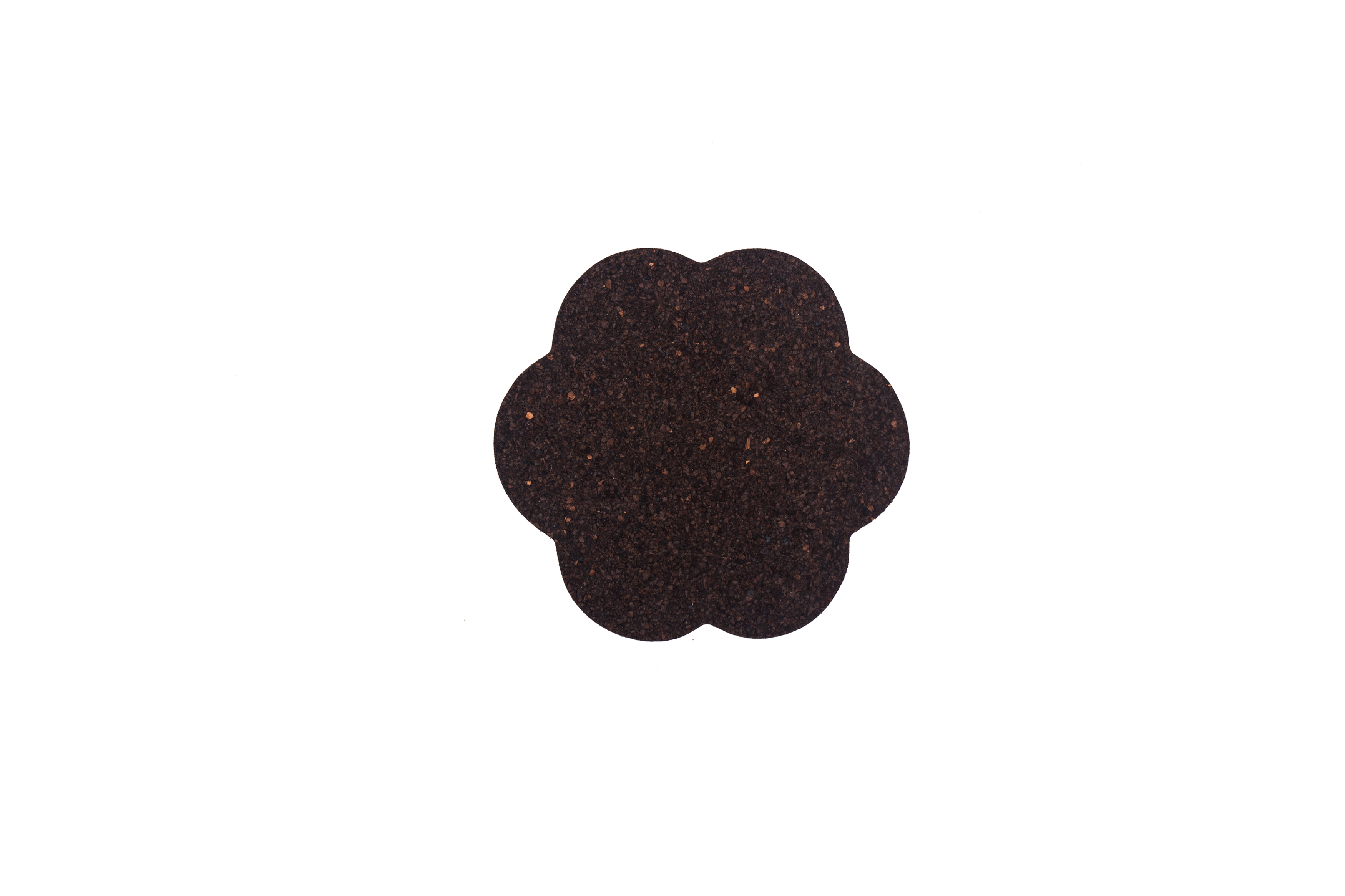 Podkładka korkowa mała kwiat 10/10 cm negro- komplet 6szt.