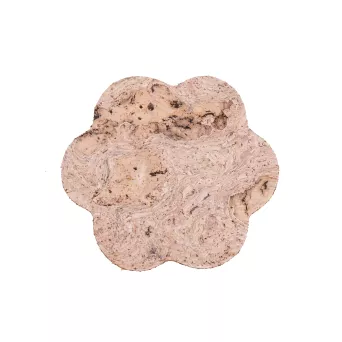 Podkładka korkowa kwiatek mały 10 cm decorative cream-komplet 6szt.