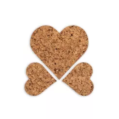 Podkładka korkowa Serce komplet 1+2  decorative