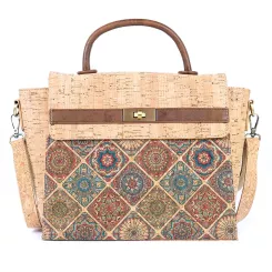 Damska torebka korkowa z nadrukiem