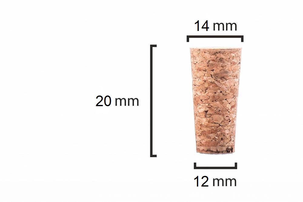 korek stożkowy 20x14/12mm