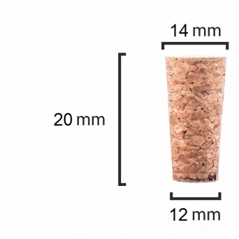 korek stożkowy 20x14/12mm