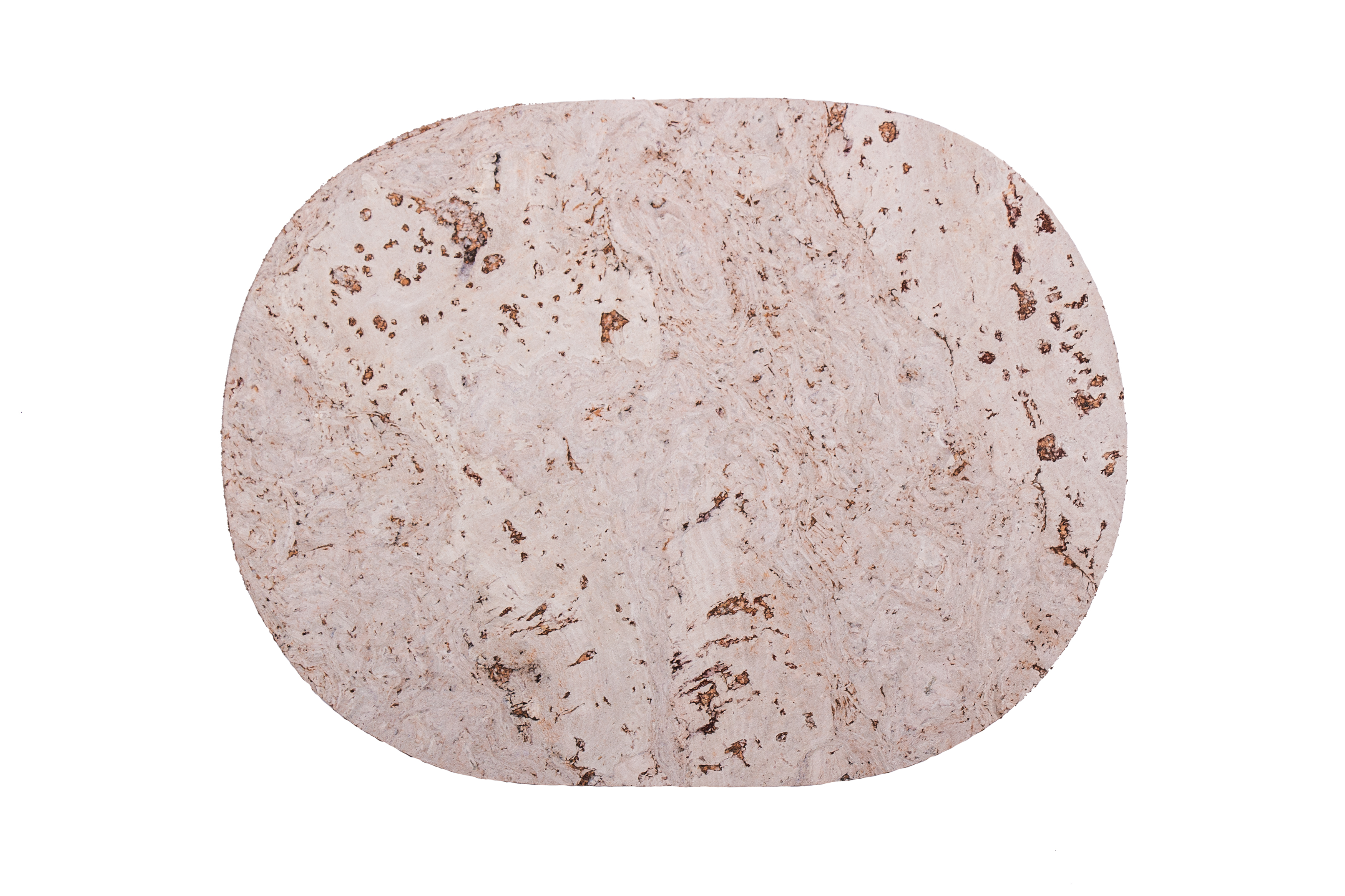 Podkładka korkowa owal mały 30/22 cm light grey - komplet 4 szt.