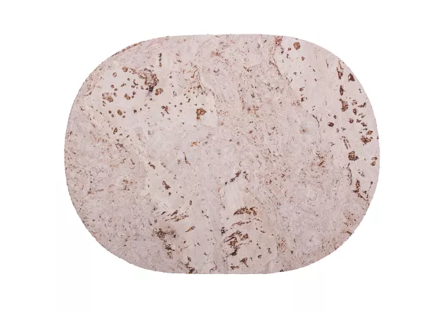 Podkładka korkowa owal mały 30/22 cm light grey - komplet 4 szt.