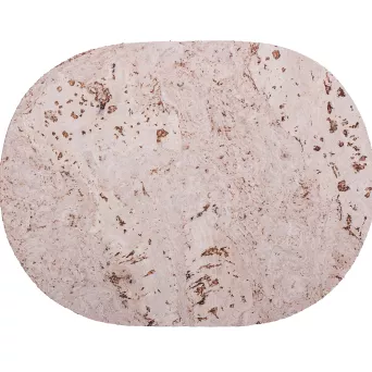 Podkładka korkowa owal mały 30/22 cm light grey - komplet 4 szt.