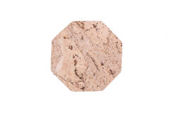 Podkładka korkowa ośmiokąt mała 10 cm decorative cream komplet 6szt.