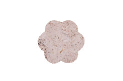 Podkładka korkowa kwiat mały 10 cm light grey komplet 6szt.