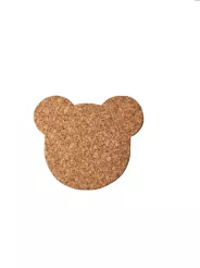 Podkładka korkowa Miś mały 3mm-kpl. 4 szt.