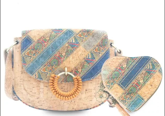 Torebka na ramię + portfel w kształcie serca