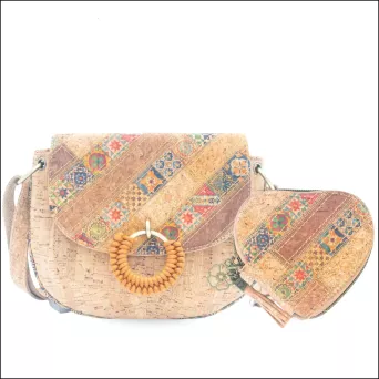 Torebka na ramię + portfel w kształcie serca