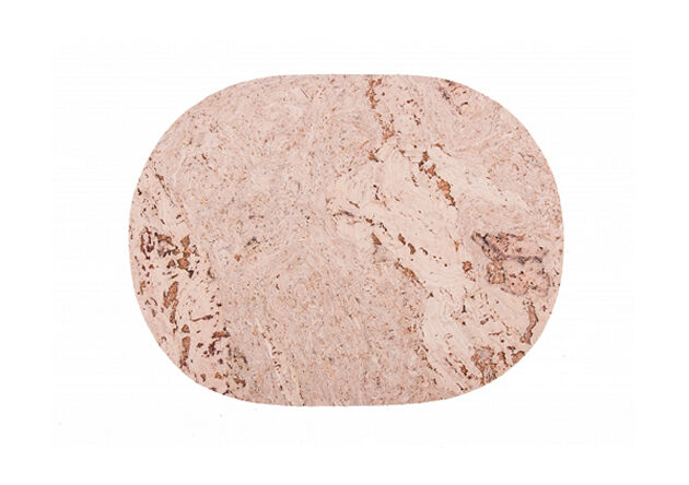 Podkładka korkowa owal mały 30/22 cm decorative cream- - komplet 4 szt.