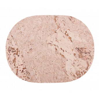 Podkładka korkowa owal mały 30/22 cm decorative cream- - komplet 4 szt.