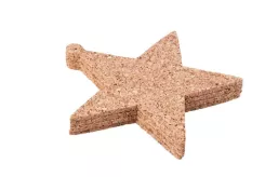 Ozdoba korkowa świąteczna gwiazdka naturalna