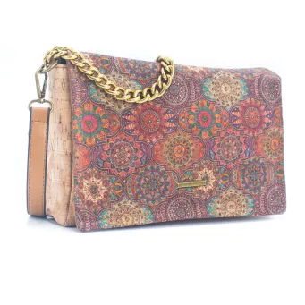 Torebka damska, listonoszka z korka w kwiaty - NOWOŚĆ !!!