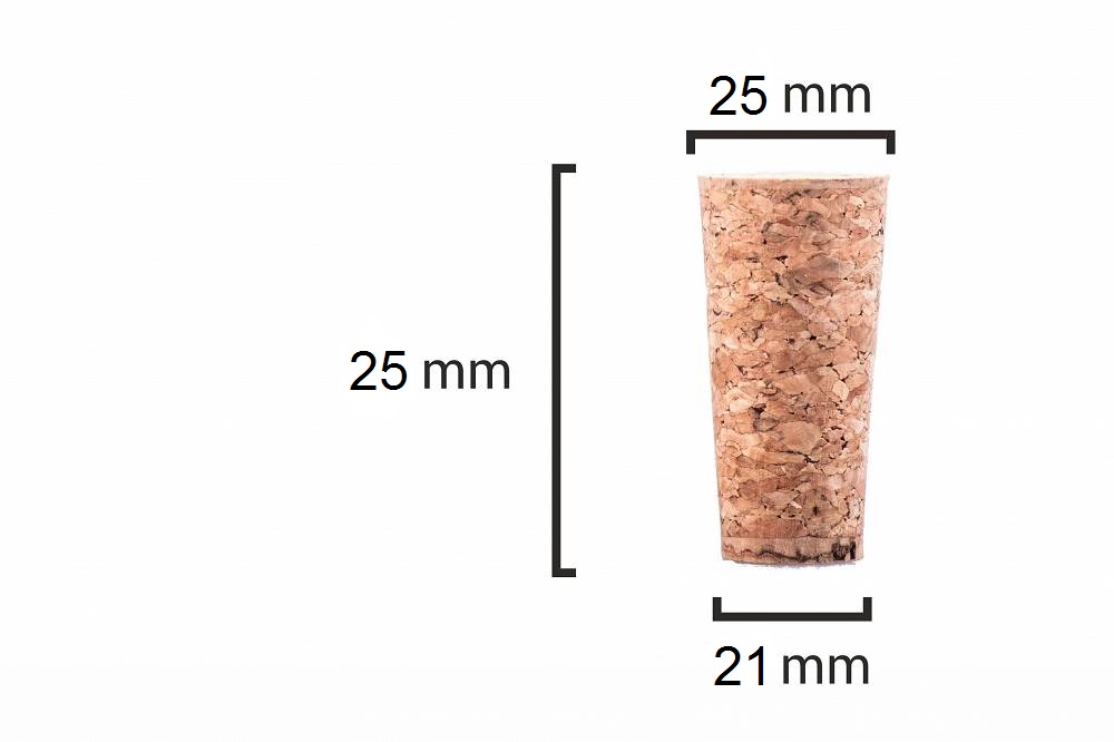 Korek stożkowy 25x25/21mm