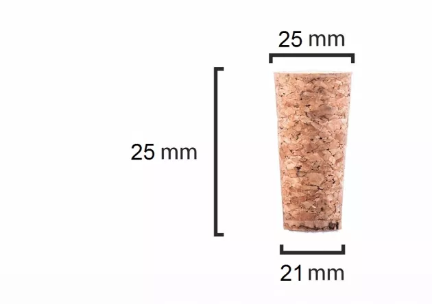 korek do próbówki wymiary