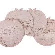 Podkładka korkowa jabłuszko  20 cm light grey- komplet 4szt.