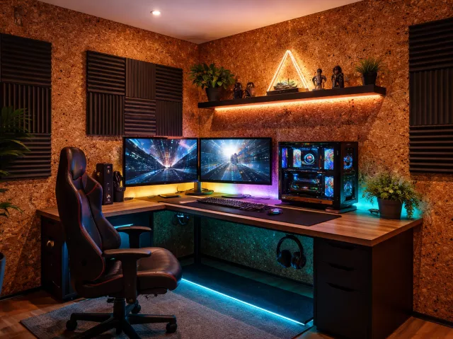 Jak wygłuszyć pokój gamingowy korkiem – skuteczne wyciszenie dla komfortu